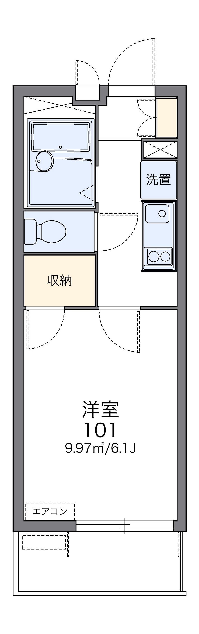 レオパレス星＆ナミ　Ｋ１１ 間取図