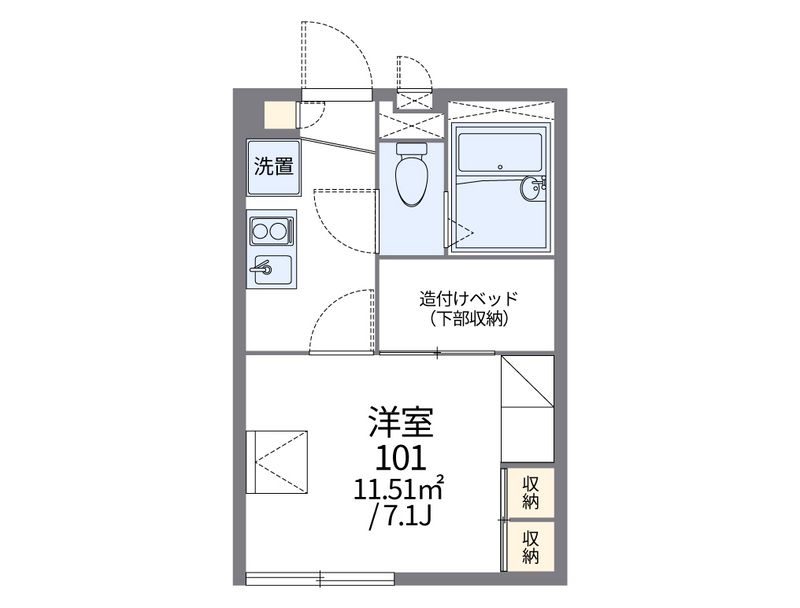 レオパレスシャルマン 間取図