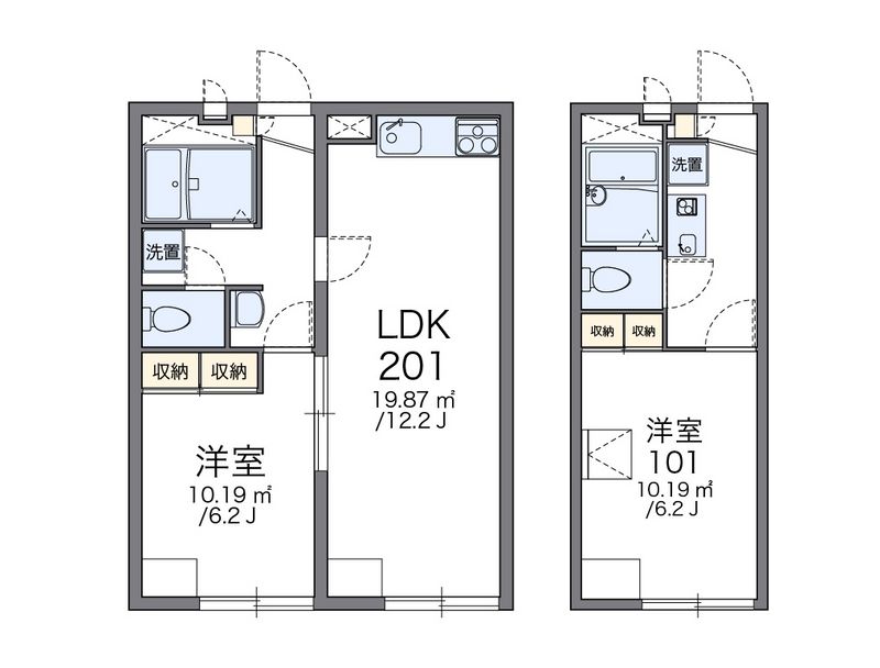 レオパレスシーサイドＢ 間取図
