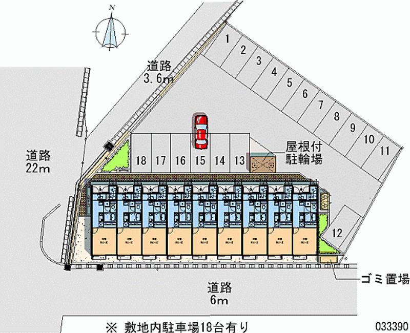 レオパレスメゾンリッツ 月極駐車場