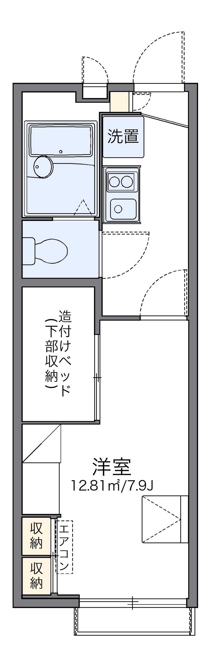 レオパレスワカタケ 間取図