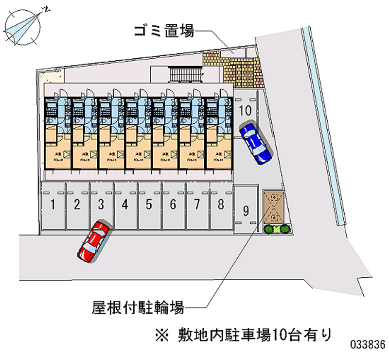 レオパレス三郷中央　清 月極駐車場