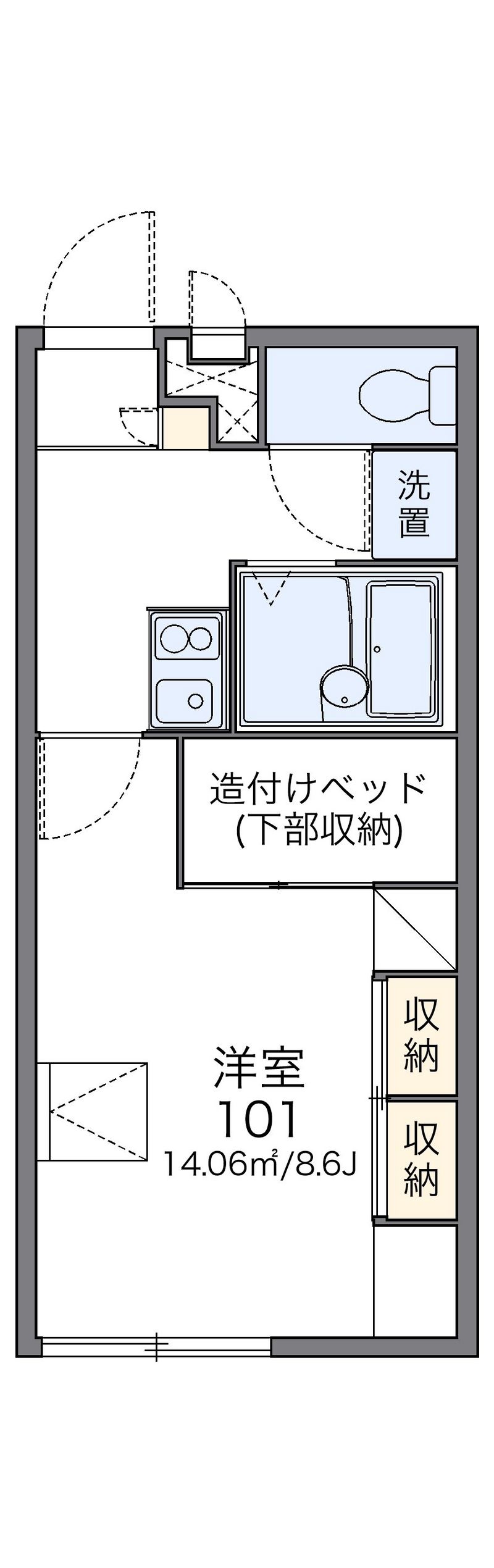 レオパレスコスモＢ 間取図