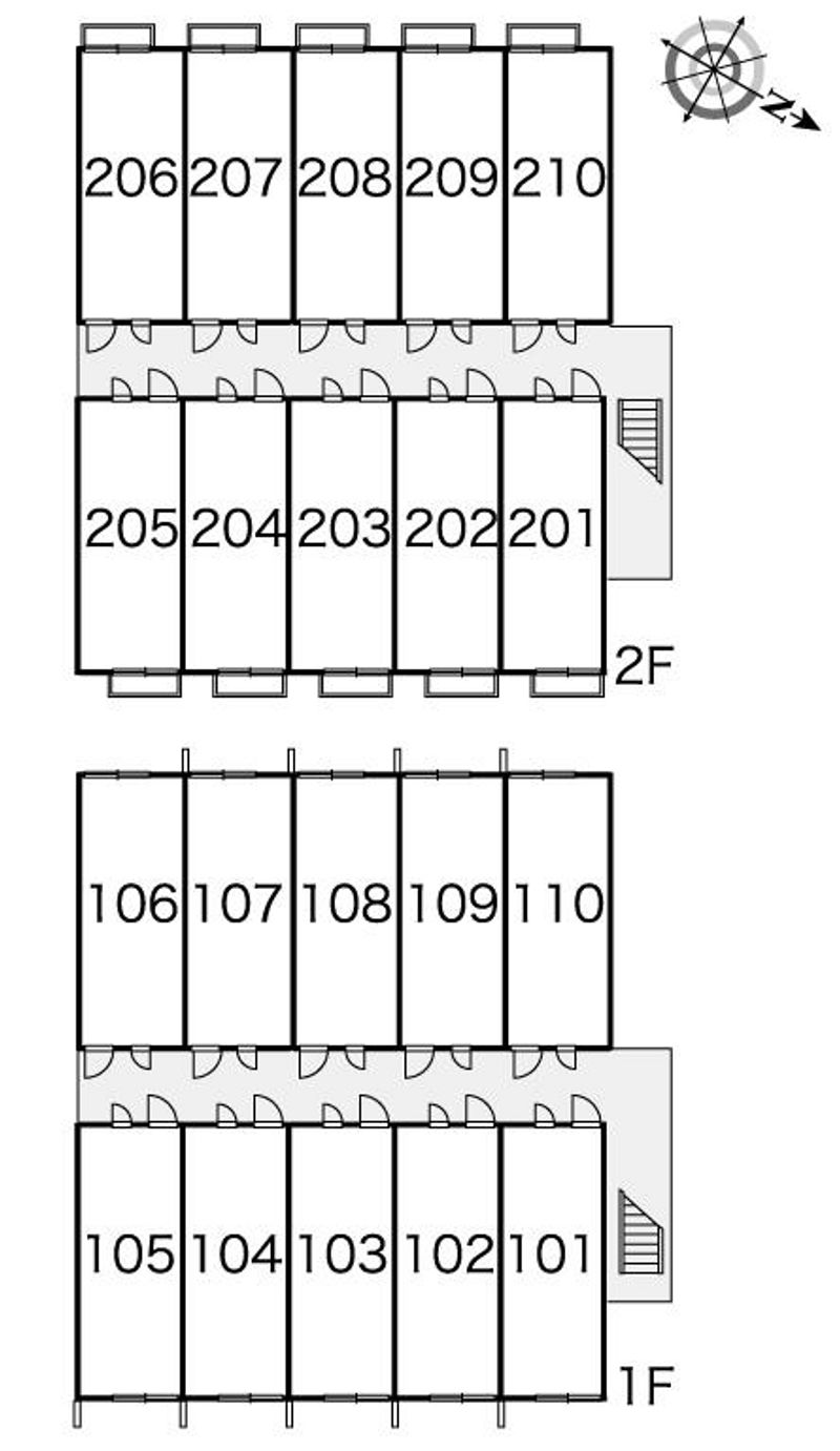 レオパレスベイフォレスト 間取配置図