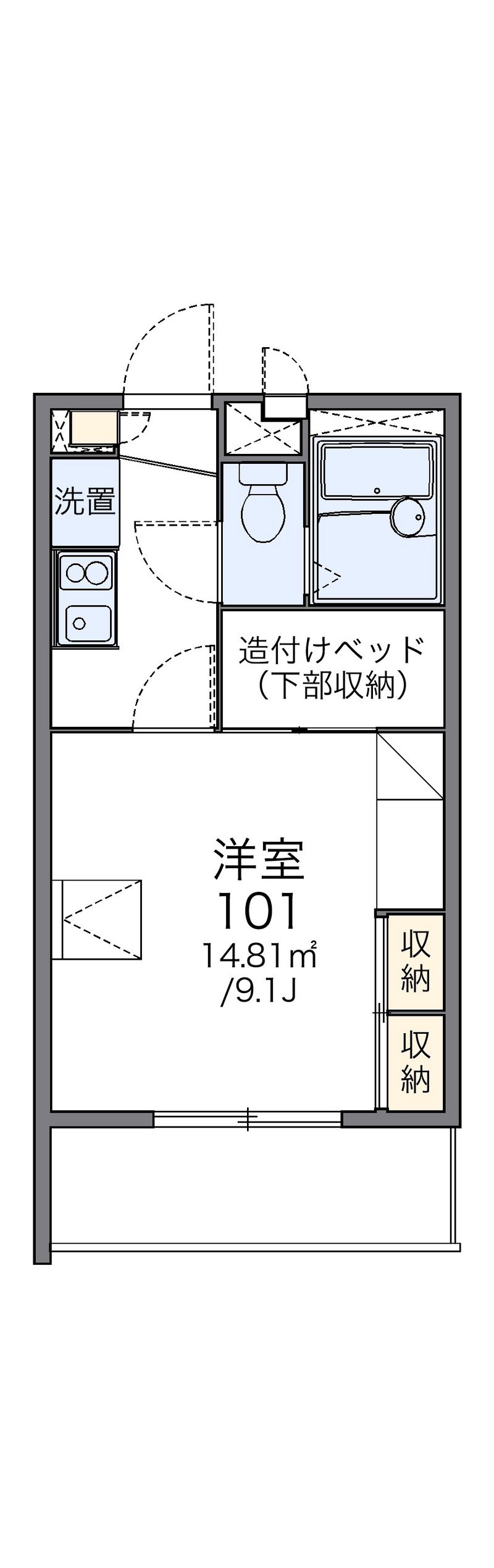レオパレス２４０美里 間取図