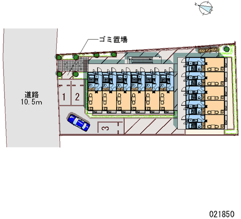 レオパレス鳩ケ谷本町 区画図