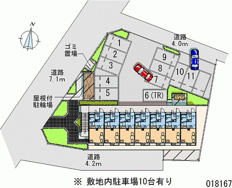 レオパレスフルールⅡ 月極駐車場