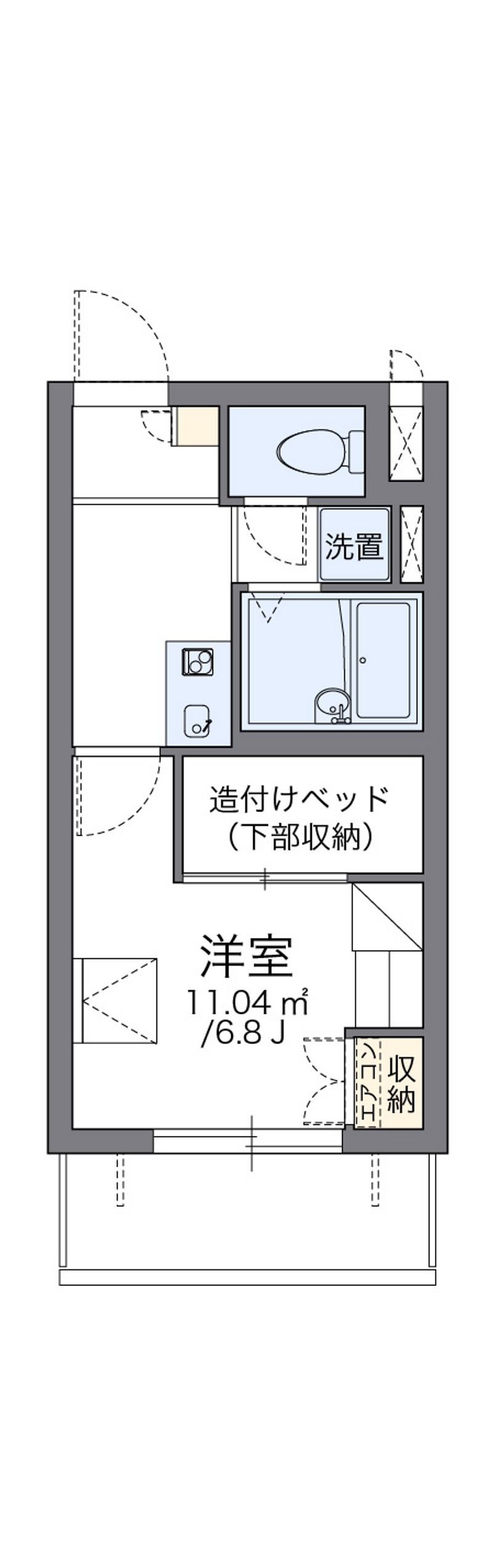 レオパレスルフナ 間取図
