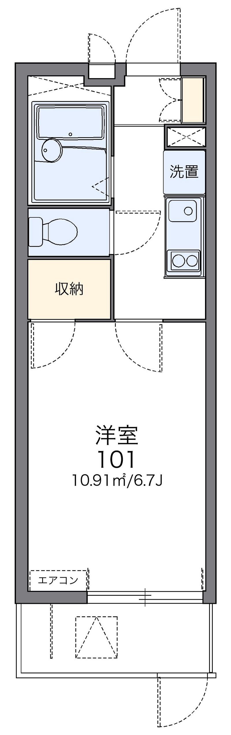レオパレストウメイ 間取図