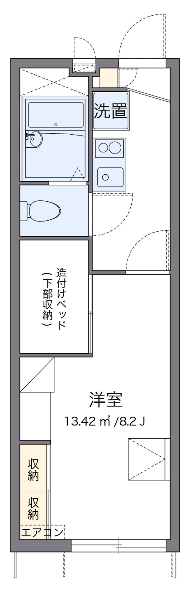 レオパレス小郡南 間取図