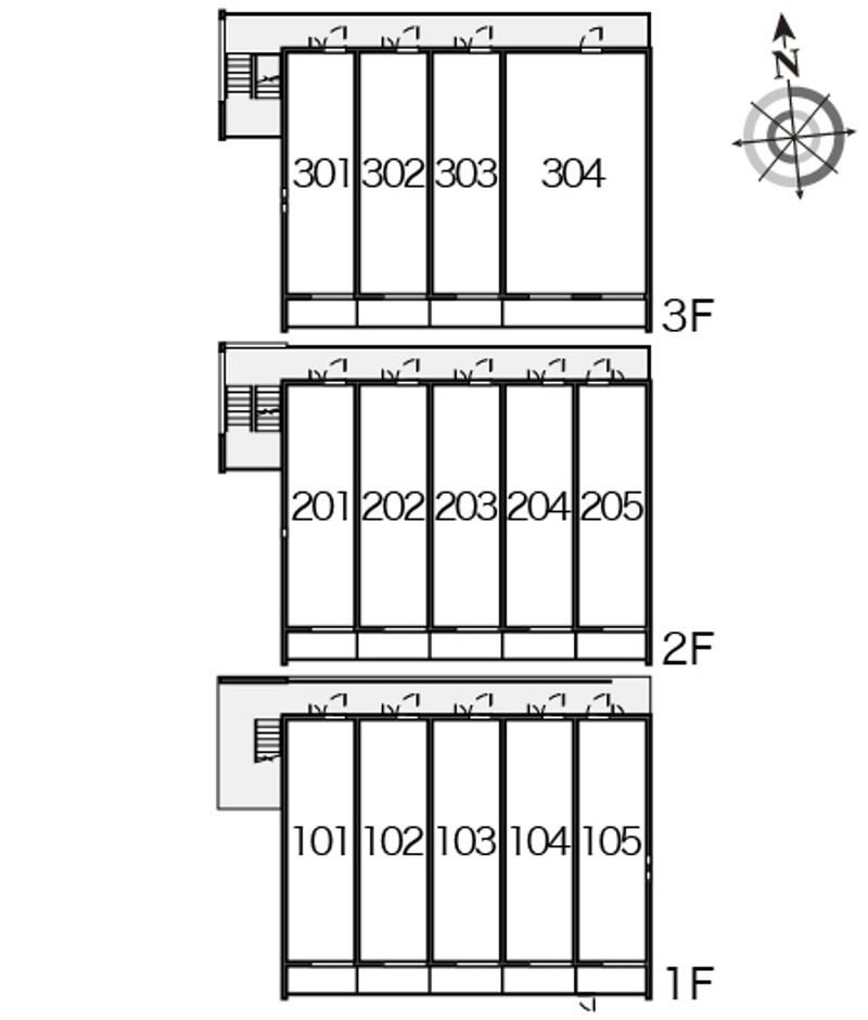 クレイノエスビレッジ 間取配置図