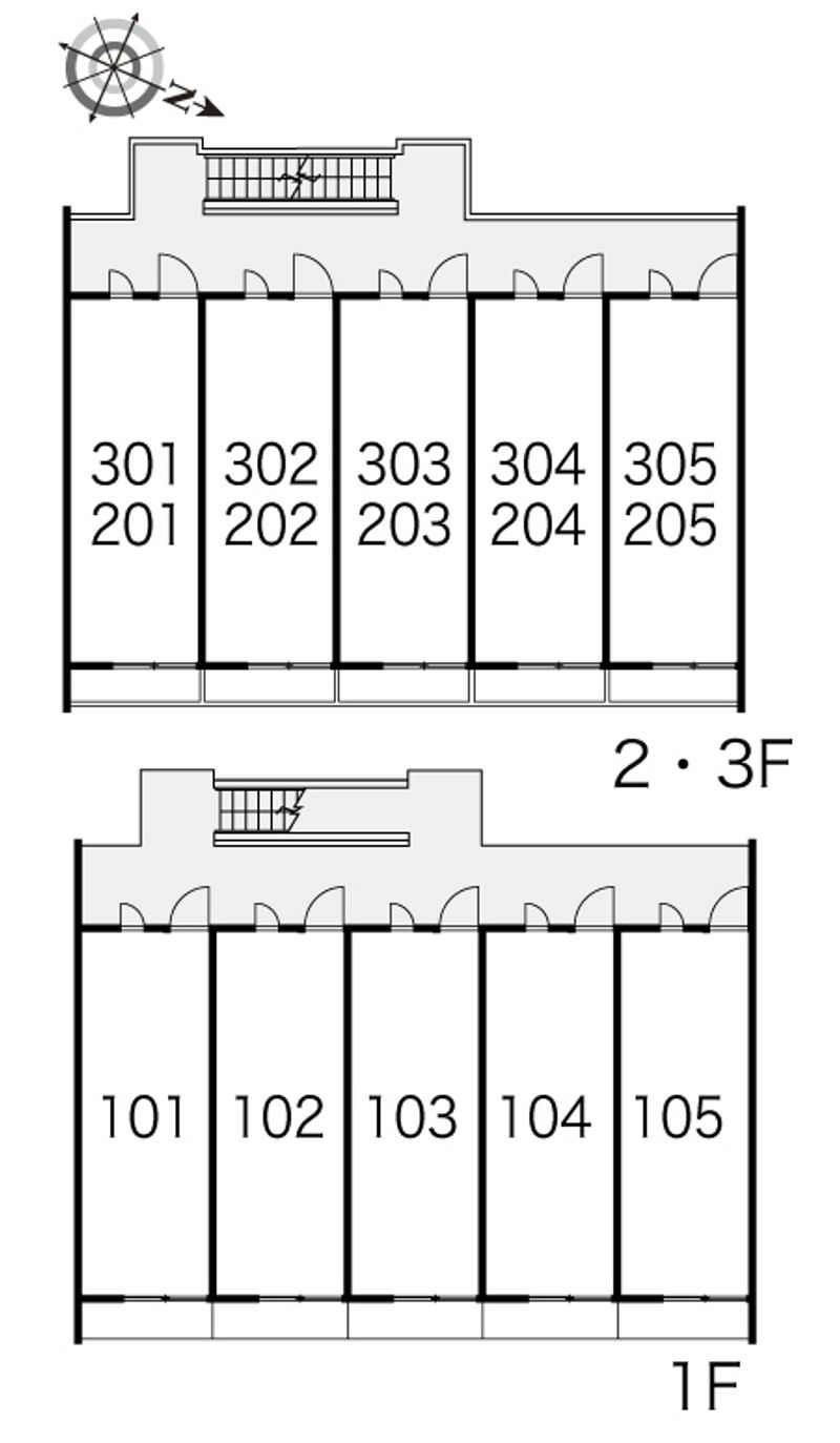 レオパレスアルバⅠ 間取り配置図