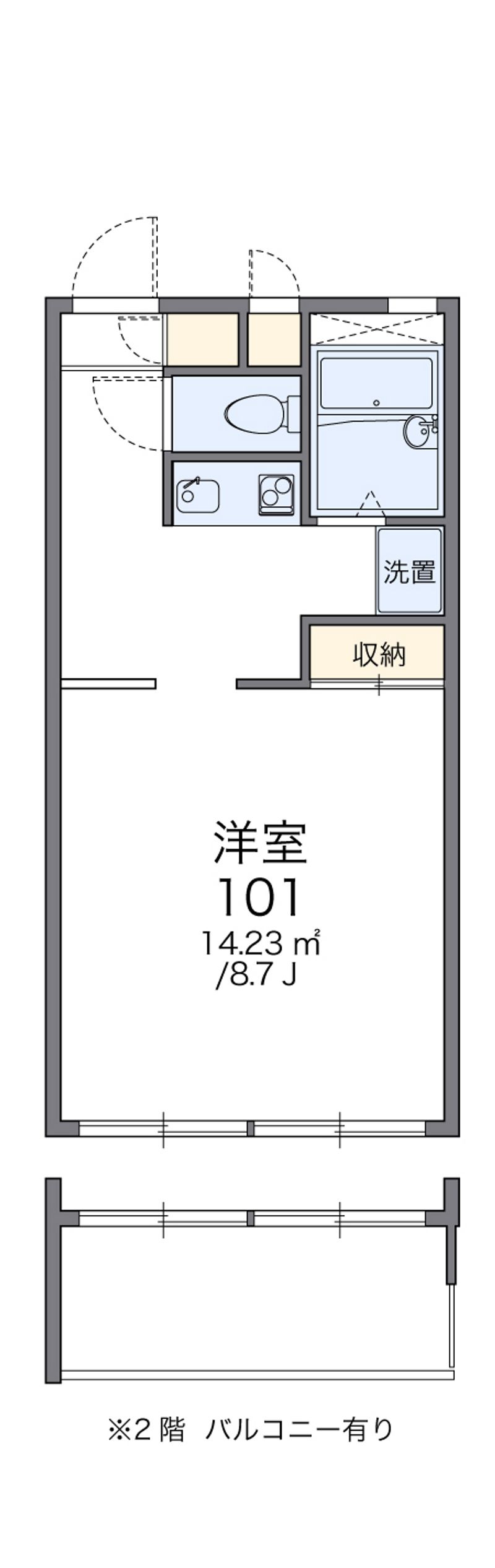 レオパレスヴェルドミールイマイ 間取図