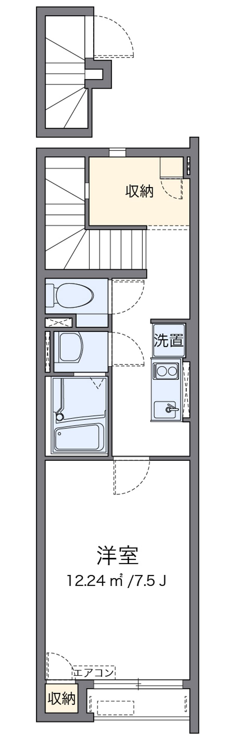 クレイノ萩洗 間取図