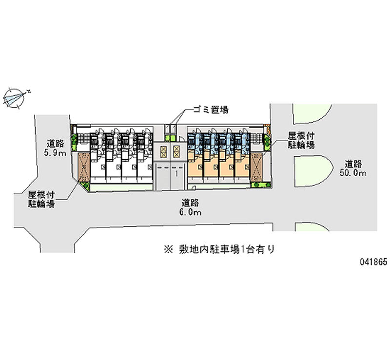 レオパレス鳴尾Ａ 区画図