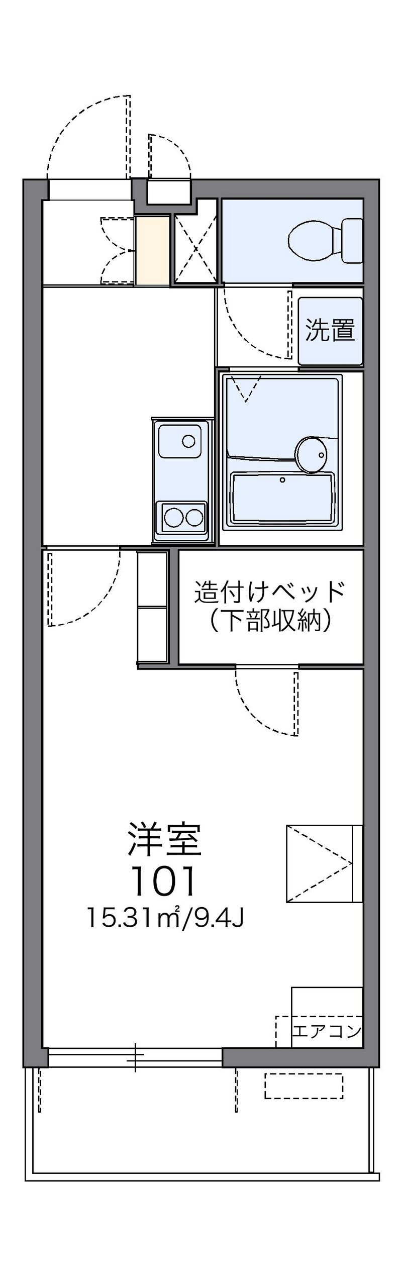 レオパレスアイエス 間取図