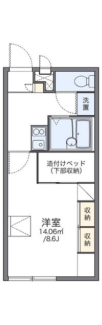 レオパレスプランドール清水 間取り図