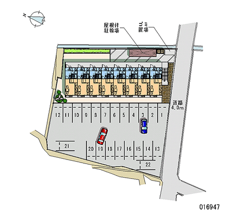 レオパレスコットンフラワーⅠ 月極駐車場