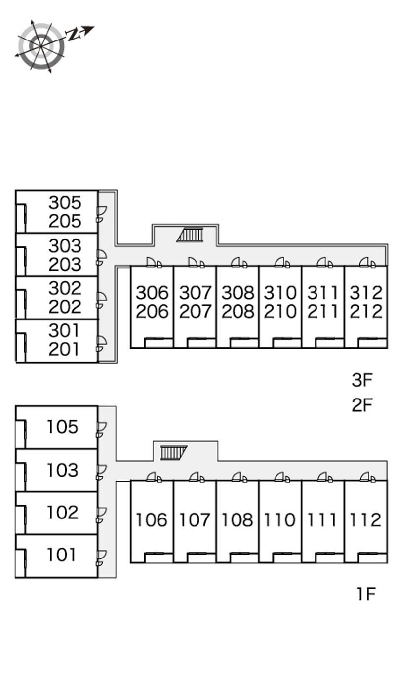 レオパレスエメラルドストーン 間取り配置図