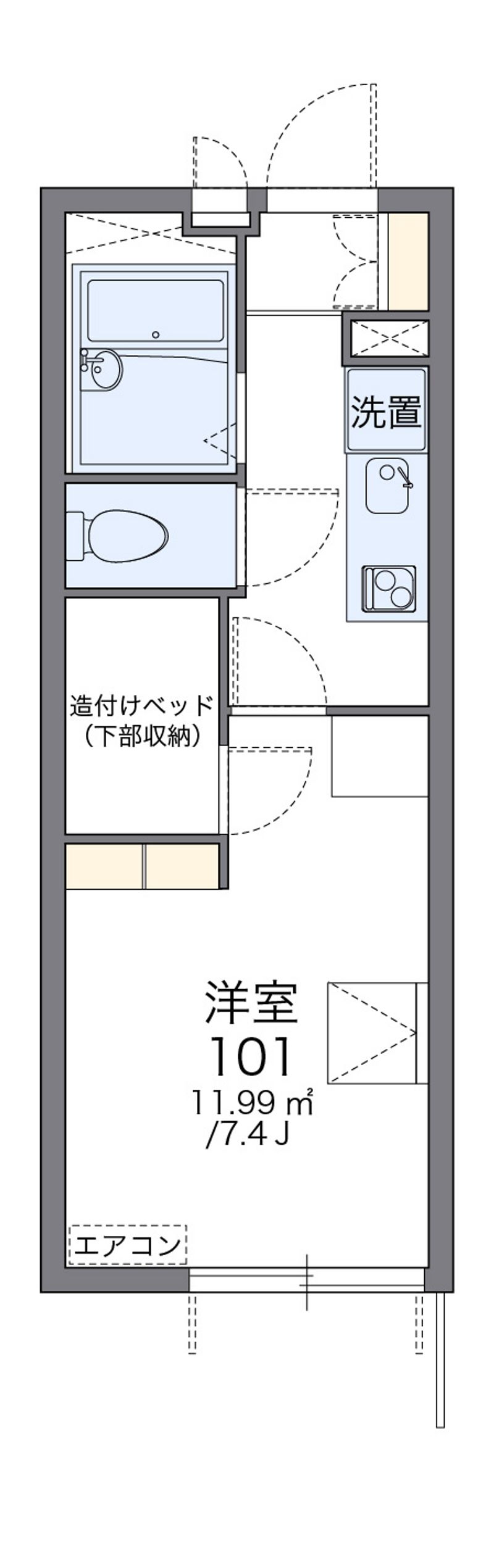 レオパレスかおり 間取図