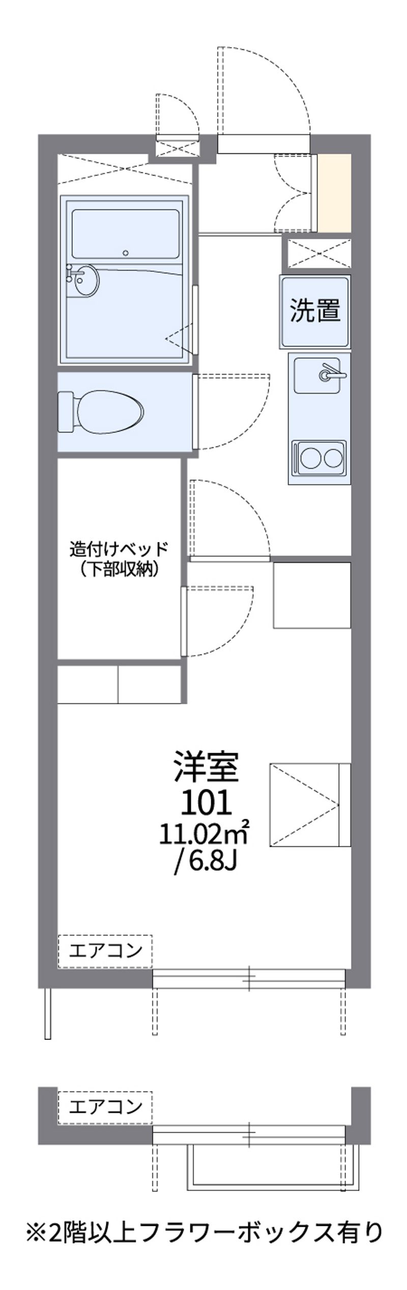 レオパレス川崎大師 間取図