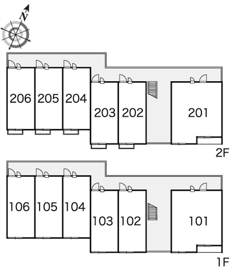 レオパレスサンハイム千里 間取配置図