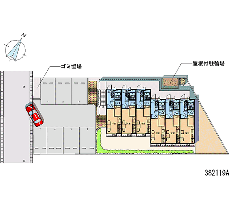 レオパレス御笠川ＮＯＲＴＨ 区画図