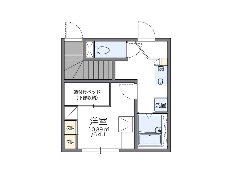 レオパレス川名駒方 間取図