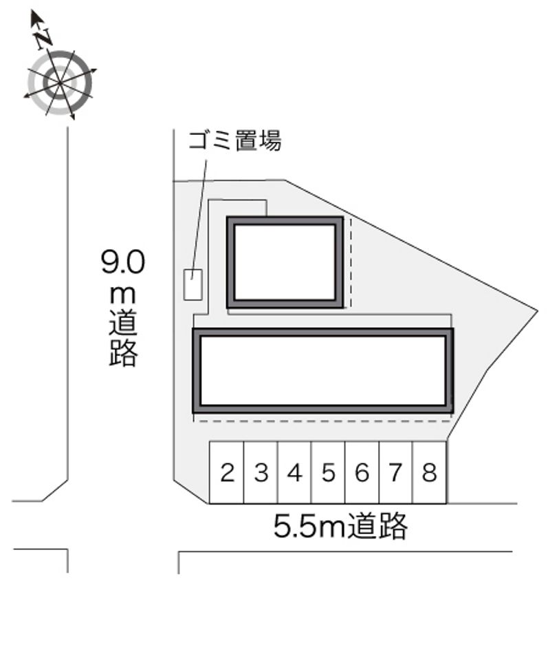 レオパレス千防 配置図