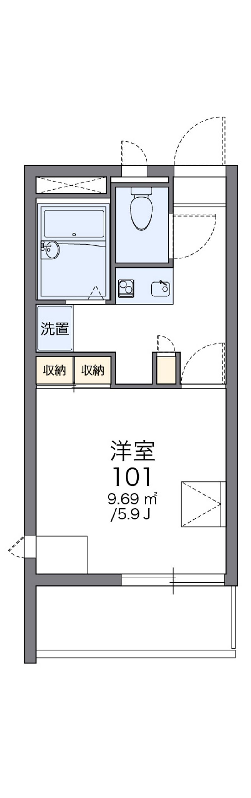 レオパレスボヌール 間取図