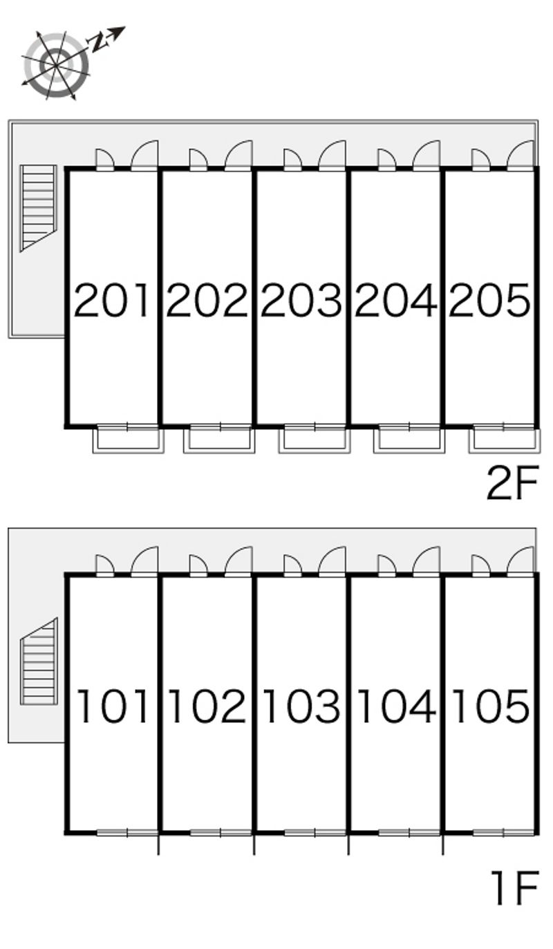 レオパレスモアⅡ 間取配置図