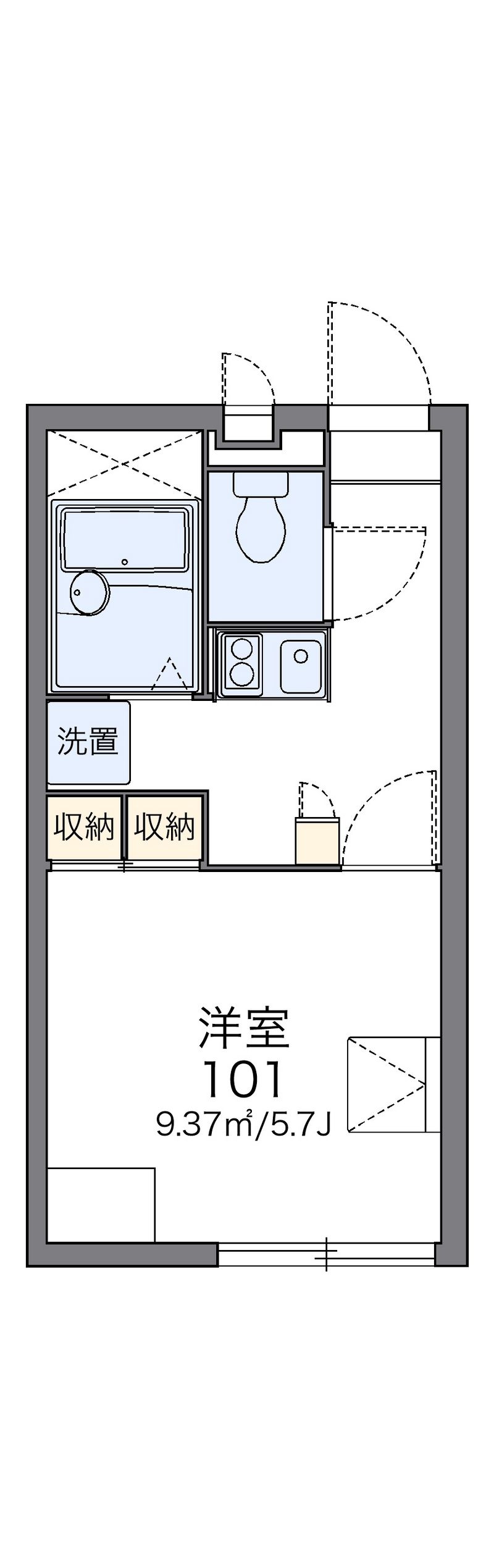 レオパレスソレーユＳ　Ｏ 間取図