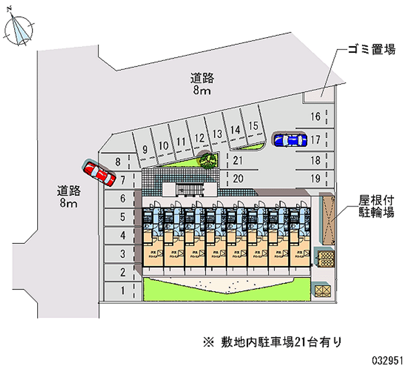 レオパレス開花 月極駐車場