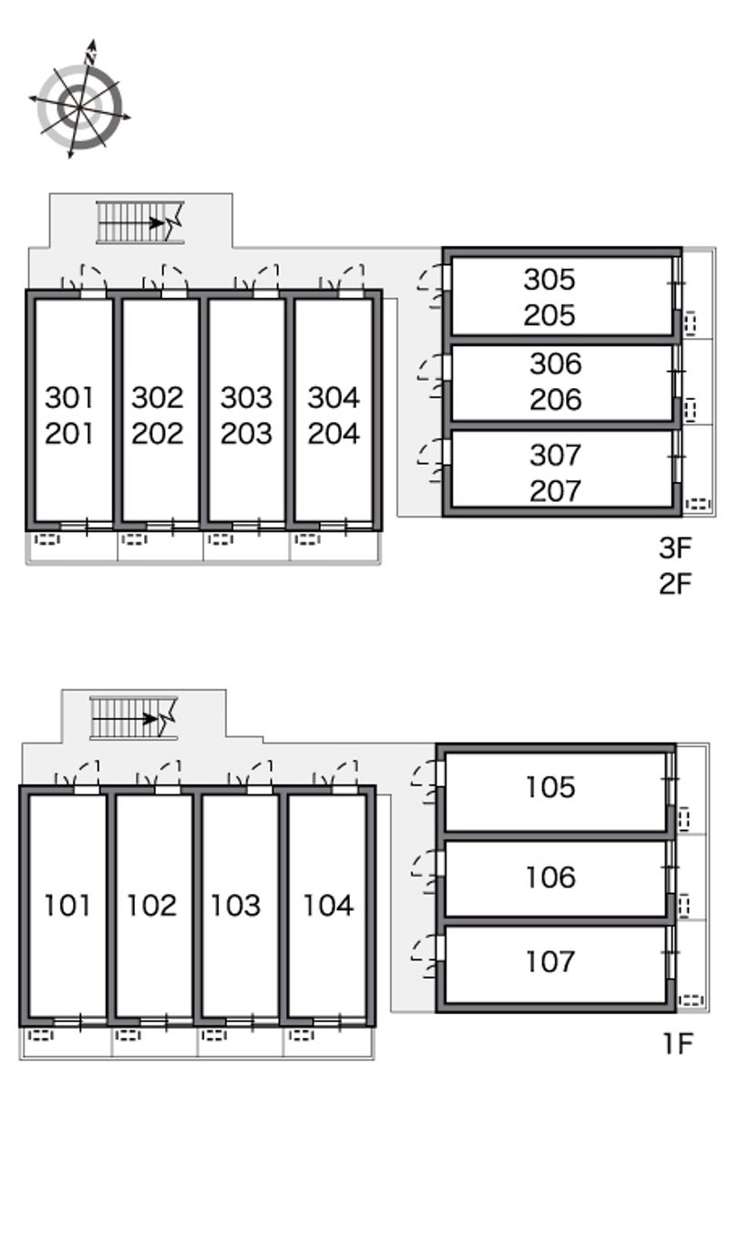 レオパレスタウンコート 間取配置図