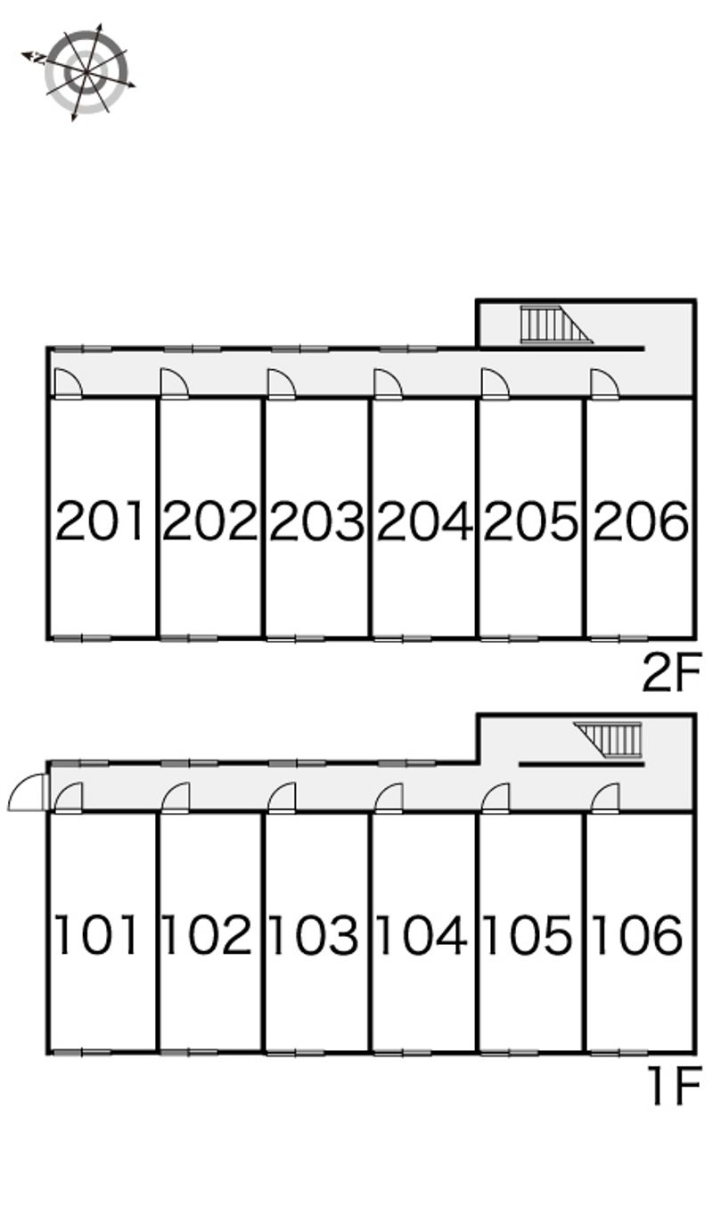 レオパレスベレン　Ⅱ 間取り配置図