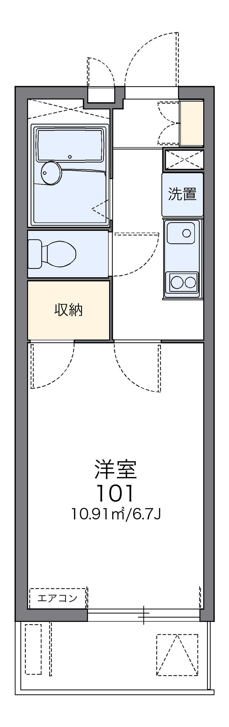 レオパレスエレガンス　ムサシノ 間取図