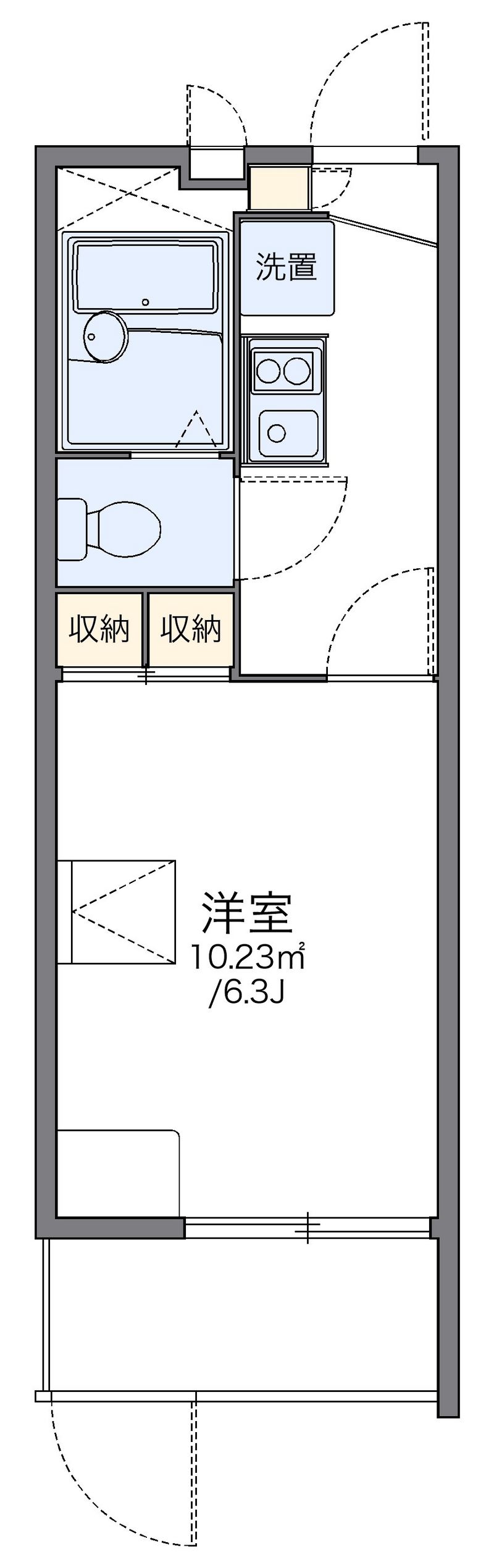 レオパレスヴァーグ浪芳庵 間取り
