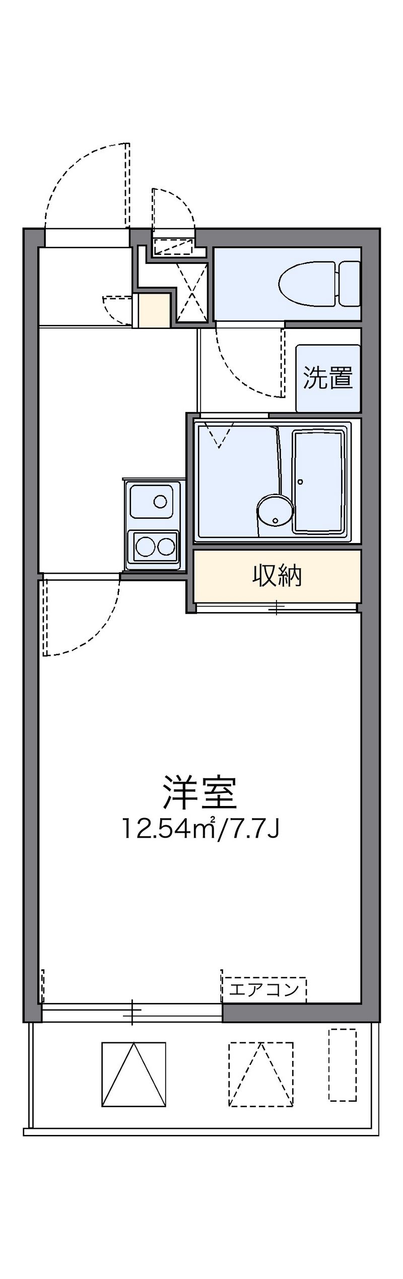 レオパレスアリビオ荒子 間取図