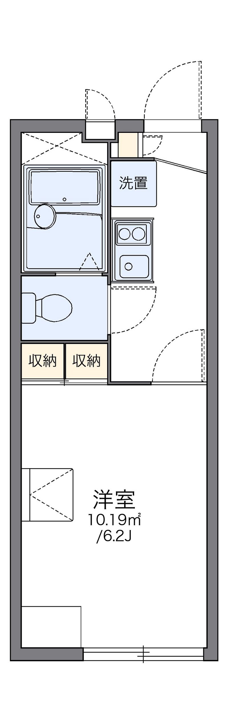 レオパレスハロー越谷 間取図