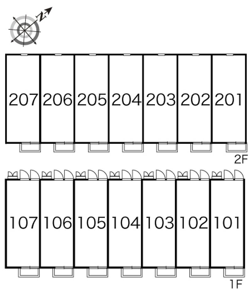 レオパレスピアチェーレ 間取配置図