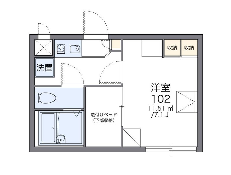 レオパレスカーサクレセント 間取図