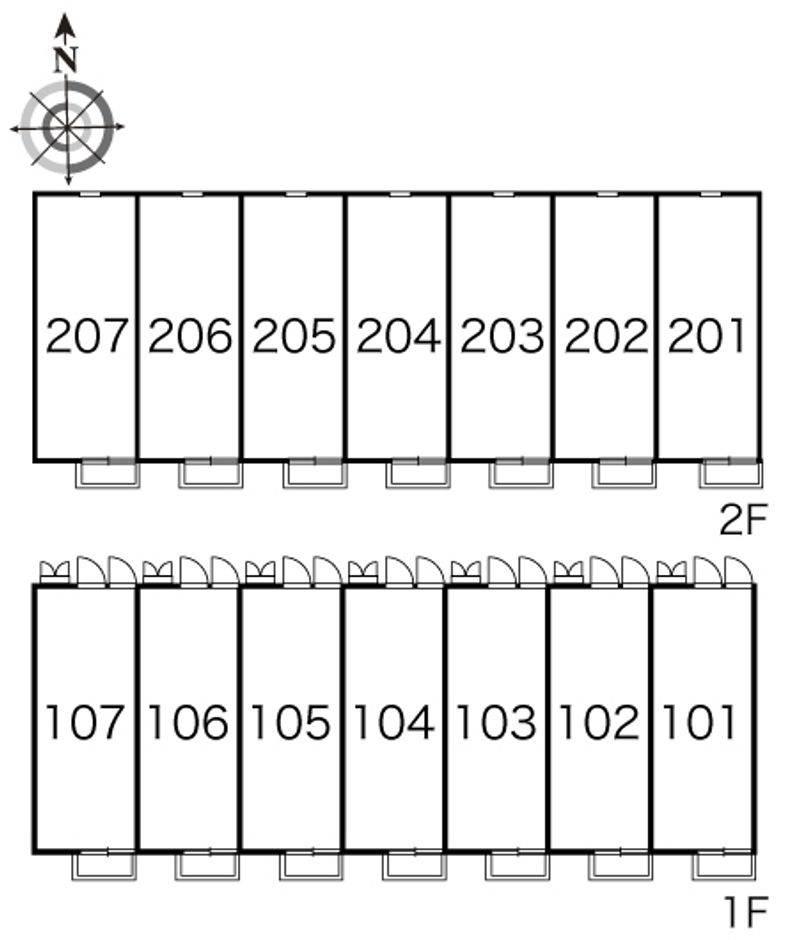 レオパレス来夢の風 間取配置図
