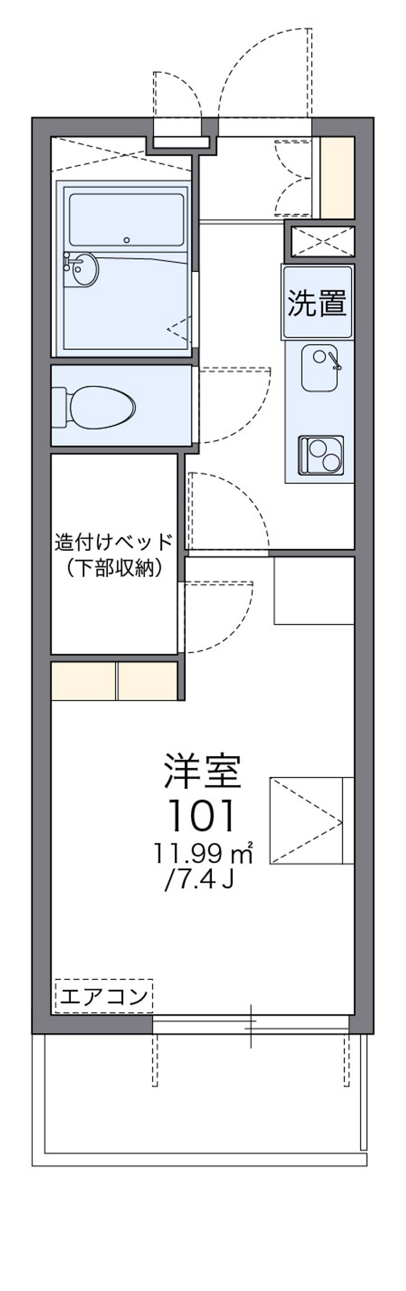 レオパレスアステック 間取図