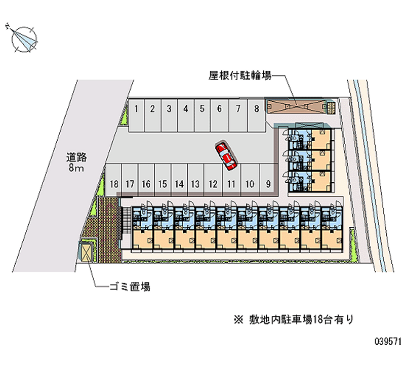 レオパレス椿原 月極駐車場