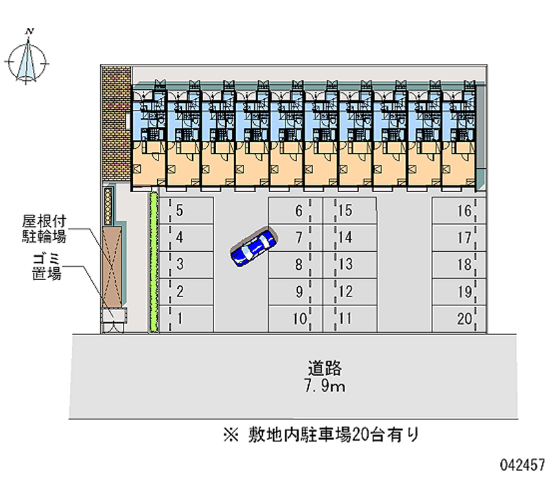 42457 bãi đậu xe hàng tháng