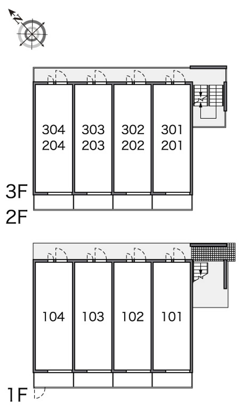 レオパレスプレンソレイユ 間取り配置図