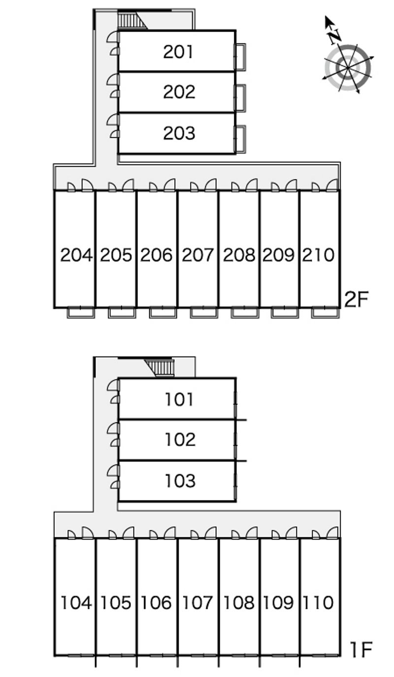 レオパレスルアール 間取配置図