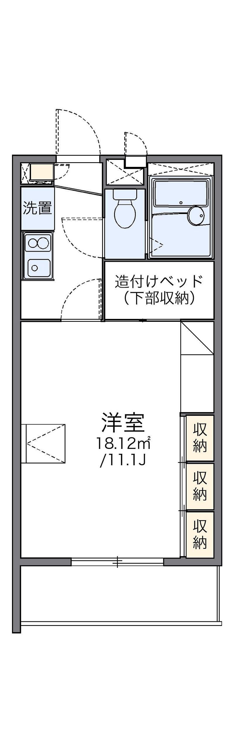 レオパレス虹の松原Ⅱ 間取図
