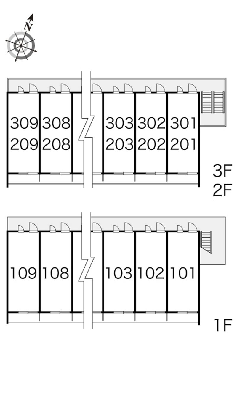 レオパレスＡＬＦＡＣＩＴＹ　Ｋ 間取配置図