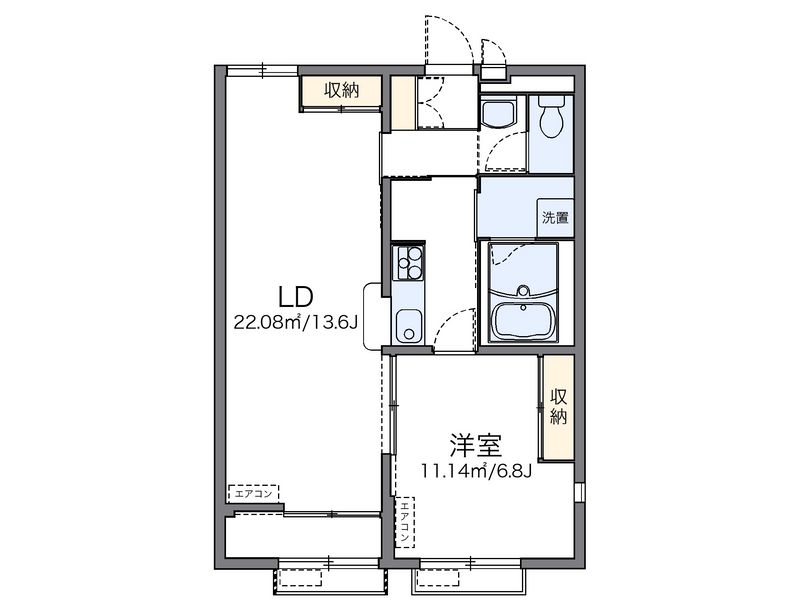 レオパレスヴィラこもれび 間取図